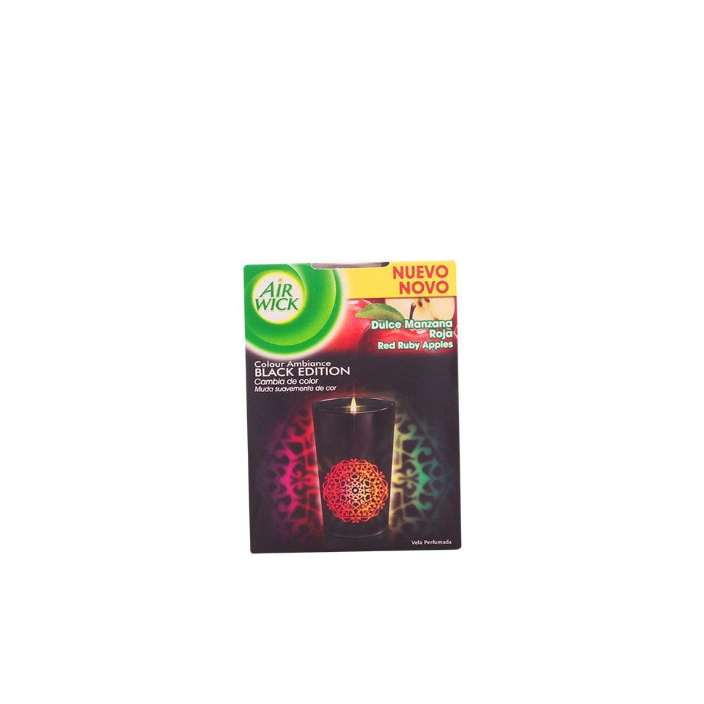 air wick ambientador vela perfumada black edition manzana